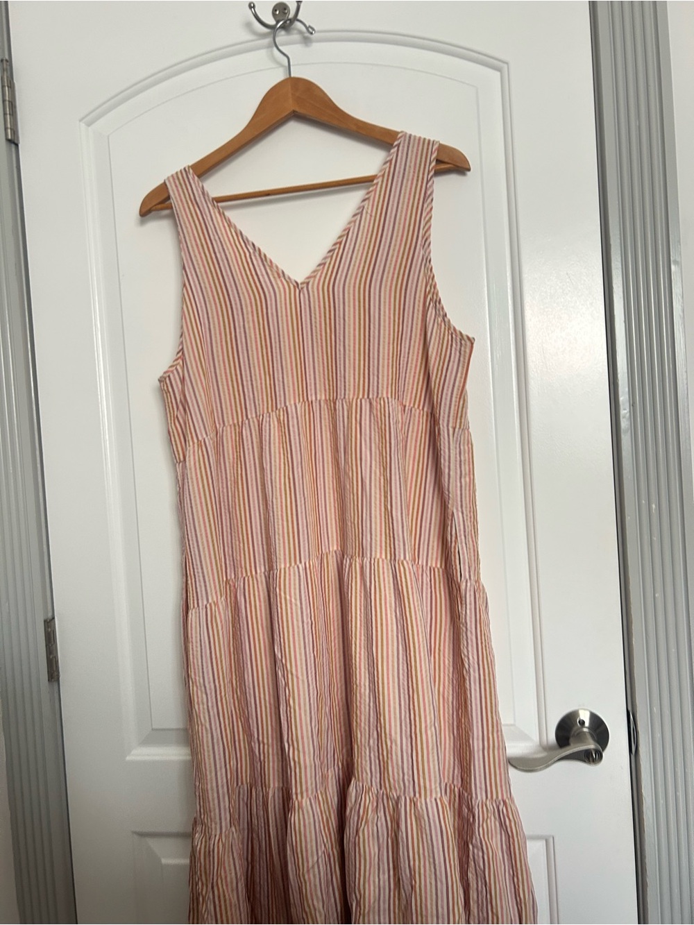 MARINE LAYER Corinne Stripe Sleeveless Maxi Dress Size L Coastal Chic Beach Boho - Picture 15 of 16